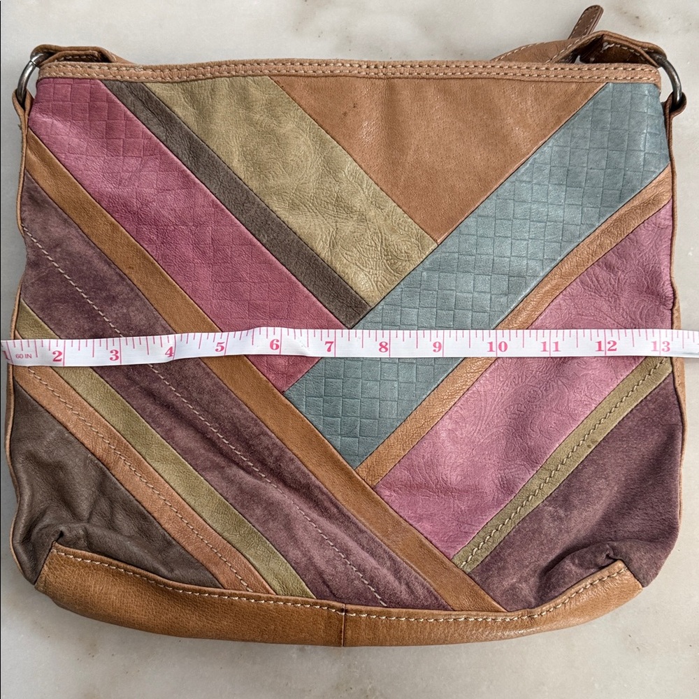 Multicolor Patchwork Leather Handbag - image 8